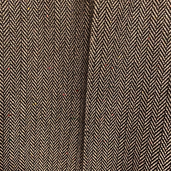 Anthropologie grey trousers w/brown leather accent - Picture 3 of 5